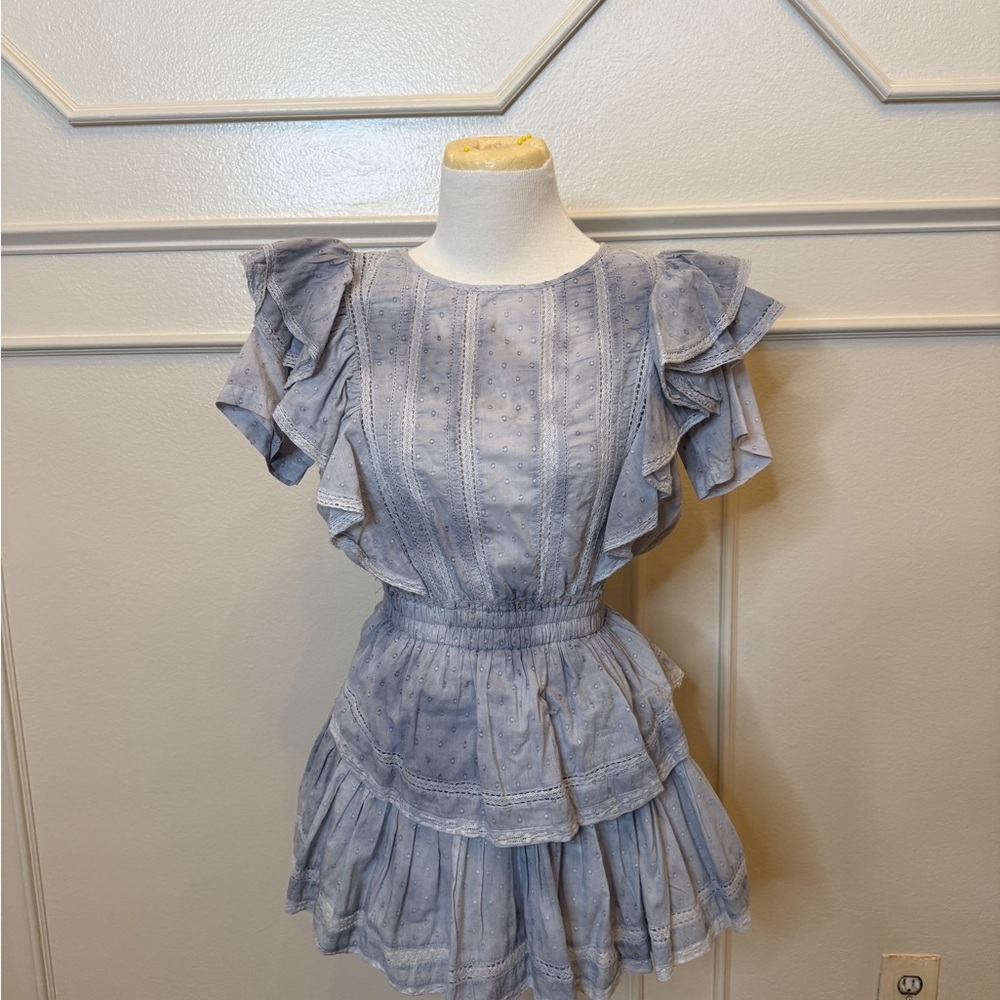 LoveShackFancy Soft Blue Cotton Top